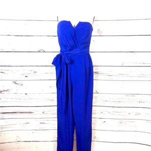 Yumi Kim Hot To Trot Strapless Jumpsuit: Blue
